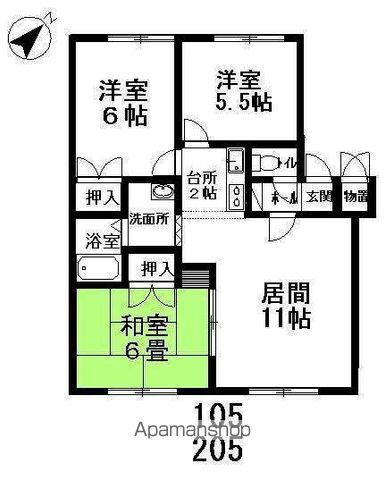 メイユールあびこ(3LDK/2階)の間取り写真