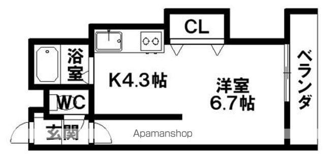 サンコーポ(ワンルーム/1階)の間取り写真