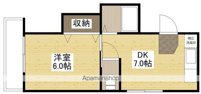 千田ビル(1DK/4階)の間取り写真