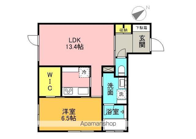 LE JARDIN DE MIYANOMORIル・ジャルダン(1LDK/2階)の間取り写真