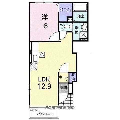 スワンKITAMURAA(1LDK/1階)の間取り写真