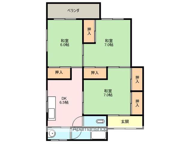長山ハイツ(3DK/2階)の間取り写真
