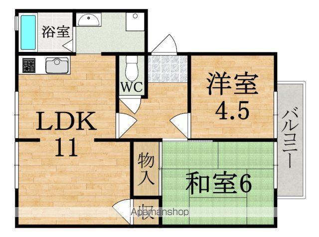 ロジュマン(2LDK/2階)の間取り写真
