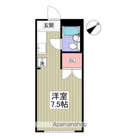 ハイツ谷野(ワンルーム/1階)の間取り写真