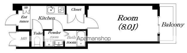 フォルトゥーナ(1K/4階)の間取り写真