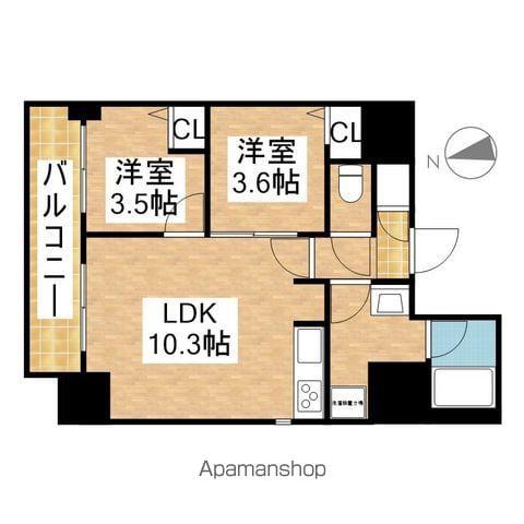 プレサンス レイズ 千種今池Ⅱ(2LDK/15階)の間取り写真