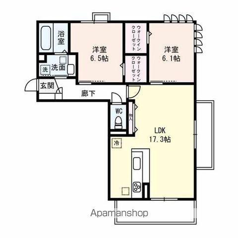 BELLEZZA大津京(2LDK/1階)の間取り写真