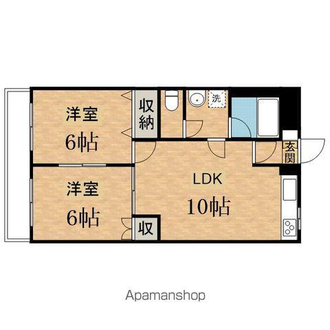 ポルト・ボヌール(2LDK/2階)の間取り写真