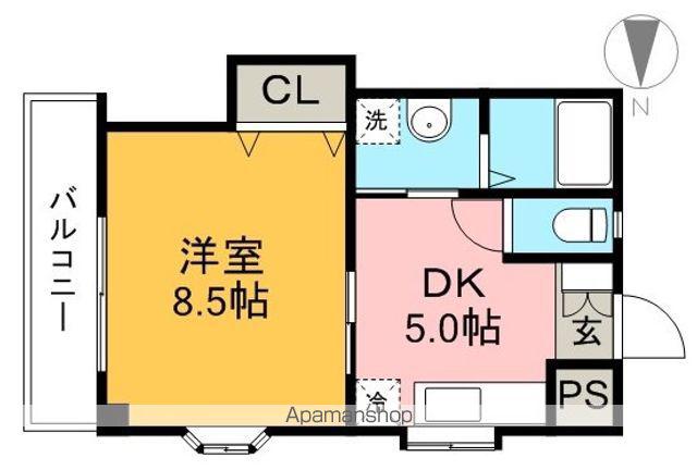 チェリーコート北久保(1DK/5階)の間取り写真