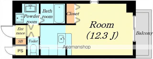 イーカムコート(1K/6階)の間取り写真