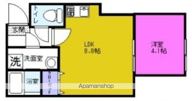 アンダーケーセブン(1LDK/1階)の間取り写真