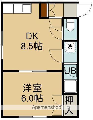 アンダンテⅡ(1DK/2階)の間取り写真