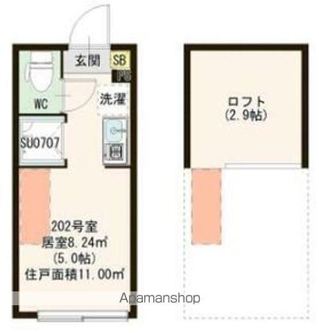 ソラーレ新高円寺(ワンルーム/2階)の間取り写真