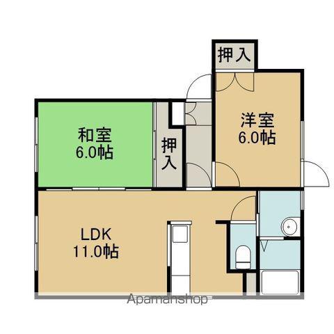 ベルコート(2LDK/2階)の間取り写真