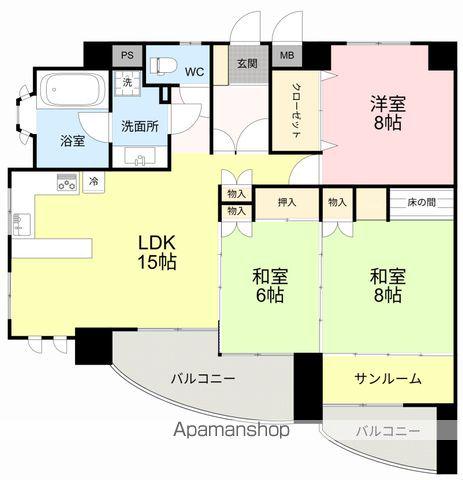 ノーブル幸町(3LDK/3階)の間取り写真