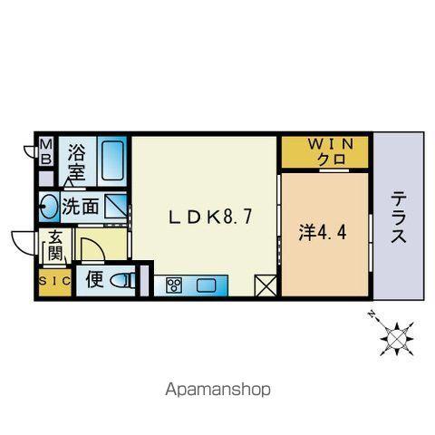 GD OHASHI APARTMENT(1LDK/1階)の間取り写真