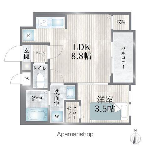 CHERIM浄心イースト(1LDK/3階)の間取り写真