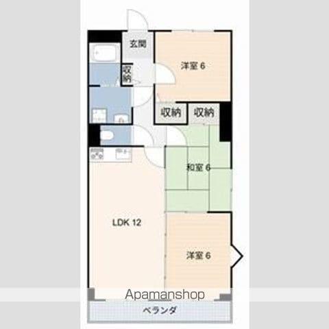 グリーンヒルズ白山(3LDK/4階)の間取り写真