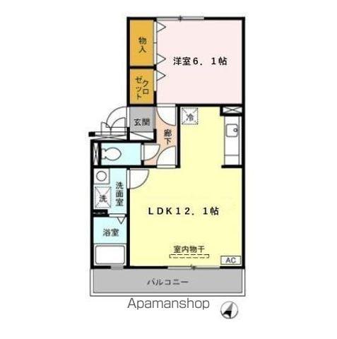 メゾンセレナ(1LDK/2階)の間取り写真
