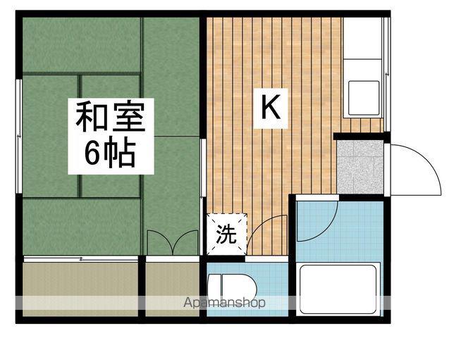 コーポメモリー(1K/2階)の間取り写真