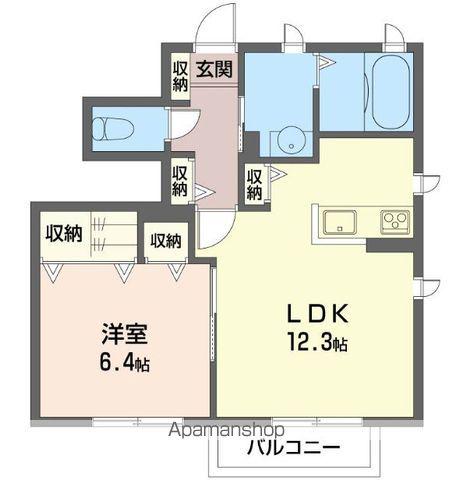 レジデンスクロルセ(1LDK/1階)の間取り写真