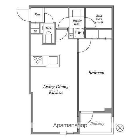 ACP RESIDENCE 新江古田(1LDK/4階)の間取り写真