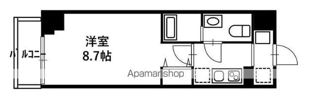 LIV CITY 亀戸(1K/2階)の間取り写真