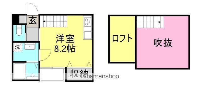 ルアナⅢ(1K/2階)の間取り写真