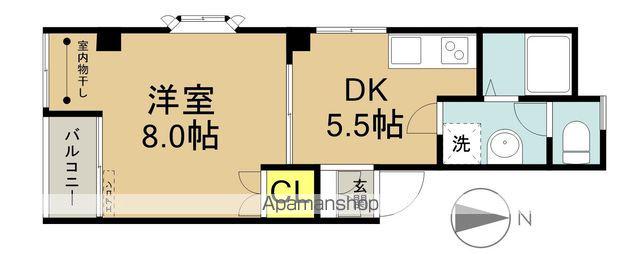 エンゼルハイム・イマギ(1DK/1階)の間取り写真