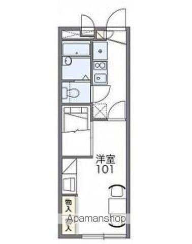 ボヌールみなとまち(1K/1階)の間取り写真