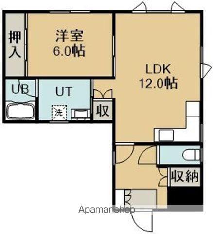 レジェンド北斗Ⅴ(1LDK/1階)の間取り写真
