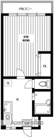 メゾン・ユキ(1K/3階)の間取り写真