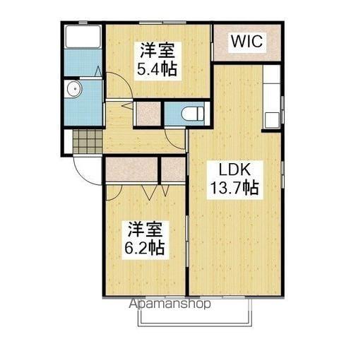 フラットウーズ(2LDK/1階)の間取り写真