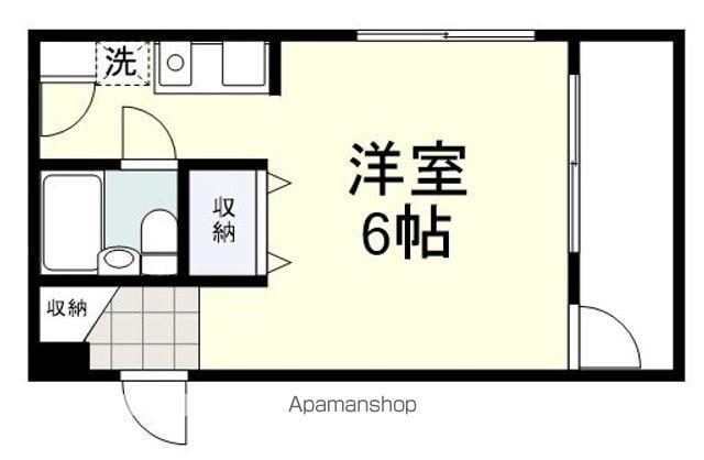 静岡鉄道静岡清水線 県立美術館前駅 徒歩7分 3階建 築39年(ワンルーム/1階)の間取り写真