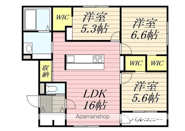 ノルフィーノ(3LDK/2階)の間取り写真