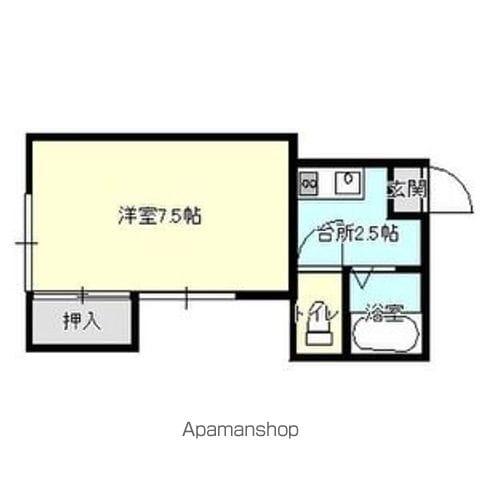 メゾンK(1K/1階)の間取り写真