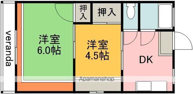 三晴マンション(2DK/3階)の間取り写真