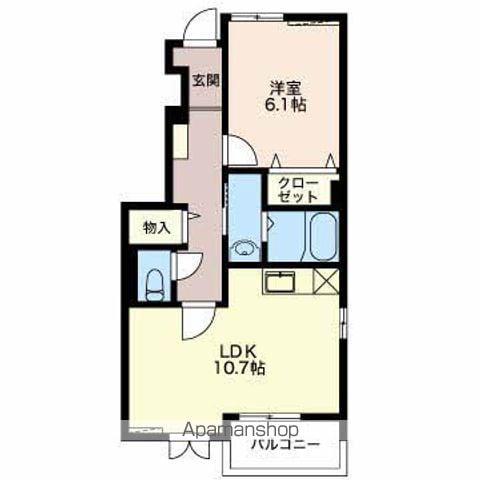 ブリーズメゾン(1LDK/1階)の間取り写真