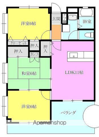 ESPECIALLYMANSION-M(3LDK/3階)の間取り写真