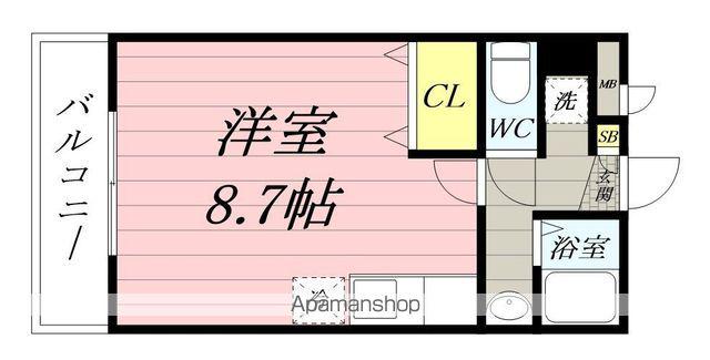 クオーレ福沢町(ワンルーム/2階)の間取り写真