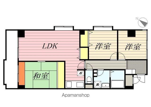 CASSIA習志野(3LDK/4階)の間取り写真