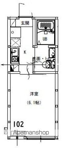 アルサーヴ千葉(1K/3階)の間取り写真