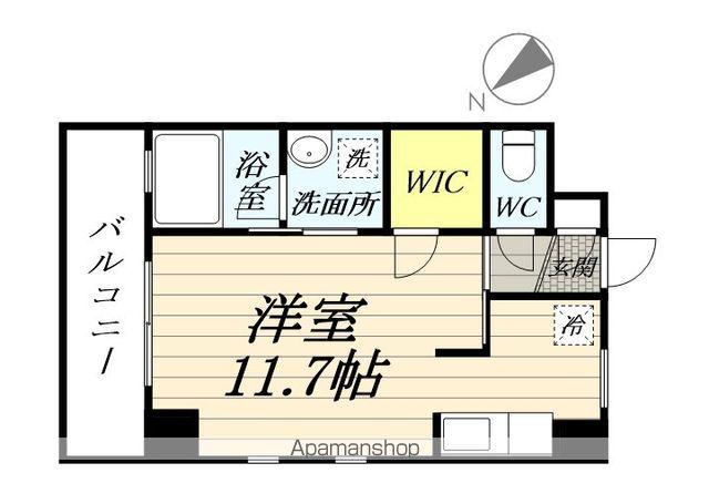 リリークレイン(1K/5階)の間取り写真