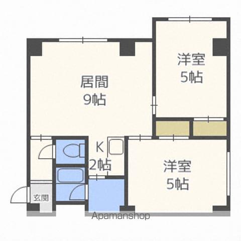 ローヤルハイツ新川(2LDK/4階)の間取り写真