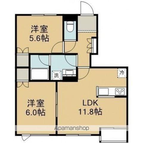 コンフォート日吉(2LDK/1階)の間取り写真