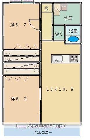 H2 プルミエ(2LDK/2階)の間取り写真