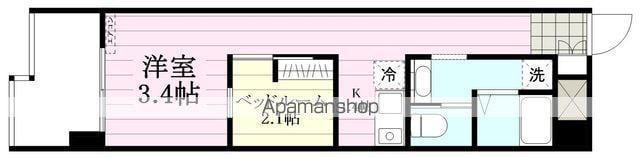 YUTAKAYA BLD(ワンルーム/6階)の間取り写真