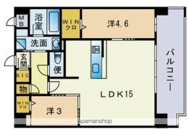 ウェルス天神南(2LDK/7階)の間取り写真