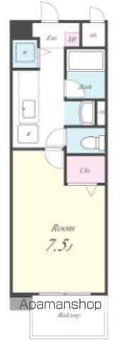 ソレアード新柏(1K/1階)の間取り写真