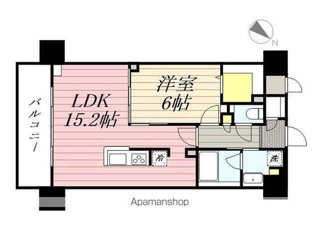 インシグニア渡辺通(1LDK/6階)の間取り写真